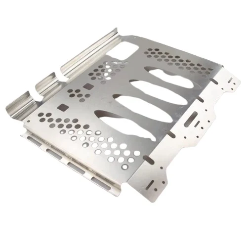 Cut and formed metal panel with perforations and folded edges