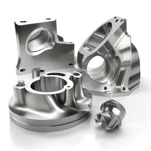 Machined metal housings with bores, side openings and finished faces